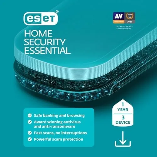 The ESET Home Security Essential main dashboard on a desktop computer