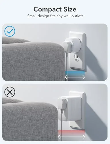 The Govee Smart Plug compared side by side with a larger hub based plug