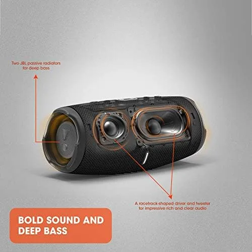 Close view of the Charge 5 control buttons and the JBL logo