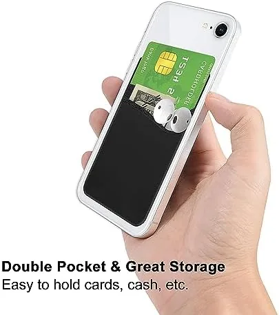 The Senose Phone Wallet, Phone Card Holder Stick On Silicone Credit in real use