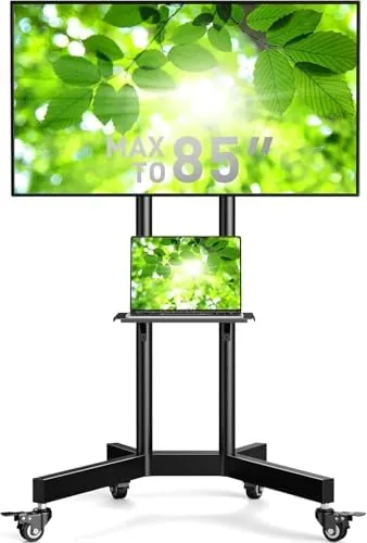 Perlegear Rolling TV Stand, Mobile TV Stand on Wheels for 32-85 Inch Screens up Review: Tested and Rated