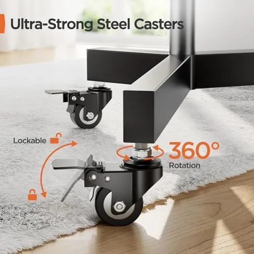 The Perlegear Rolling TV Stand, Mobile TV Stand on Wheels for compared in context