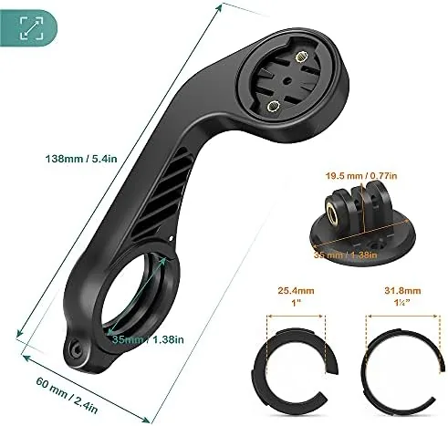 The TUSITA Out Front Mount Compatible with Garmin Edge GPS Bike compared in context