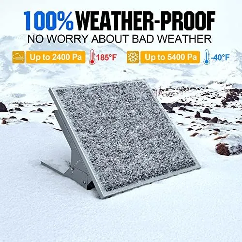 Another view of the 50W/12V Solar Panel Kit, Solar Battery Trickle Charger Maintainer +