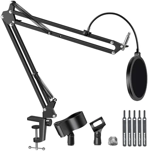 InnoGear Mic Stand Boom Arm Microphone Stand Desk for Blue Yeti, Large | Full Review: Tested and Rated
