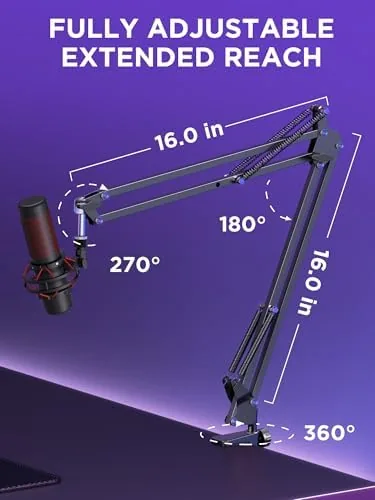The InnoGear Mic Stand Boom Arm Microphone Stand Desk for Blue compared in context