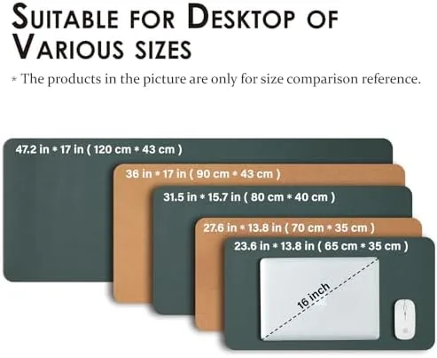 Another view of the Cork Desk Mat - Dual-Sided Desk Pad for Office and