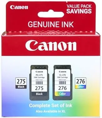 Canon PG-275 / CL-276 Genuine Ink Value Pack (2 Cartridges), Compatible with TS3520/3522/4722/3720/3722, TR4720 Review: Tested and Rated