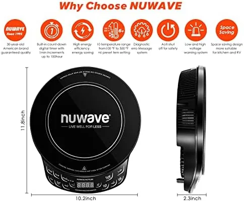 Another view of the Nuwave Flex Precision Induction Cooktop, 6.5" Heating Coil, Black |