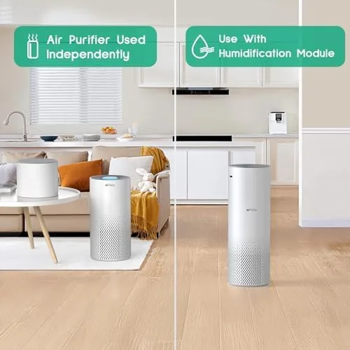 Afloia 2-in-1 next to a separate purifier and humidifier for comparison