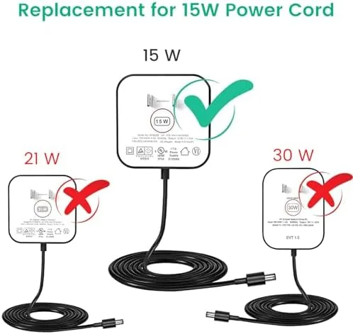 Echo Dot connected to the replacement 15 watt power supply on a shelf