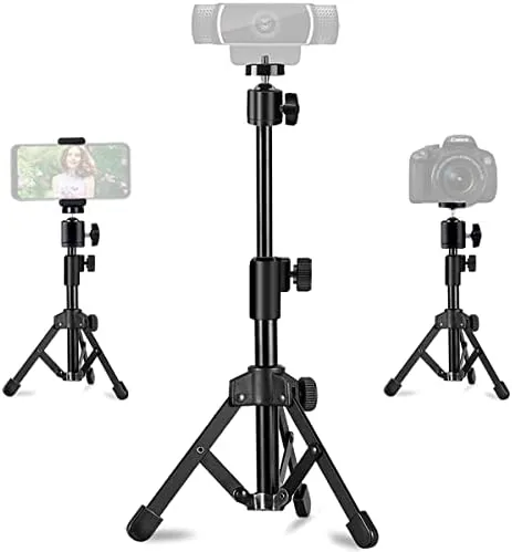 Webcam Tripod Stand Extendable Desktops Tripod for Camera/Phone/Webcam, Desk Tripods Webcam Mount Holder Compatible Review: Tested and Rated