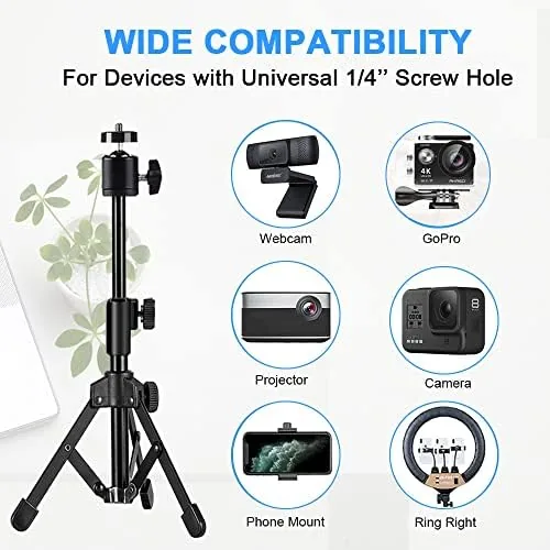 The Webcam Tripod Stand Extendable Desktops Tripod for Camera/Phone/Webcam, Desk Tripods in real use