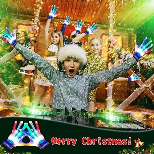 The LED Gloves for Kids Teen Gifts, Toys for 9-12 Year in real use