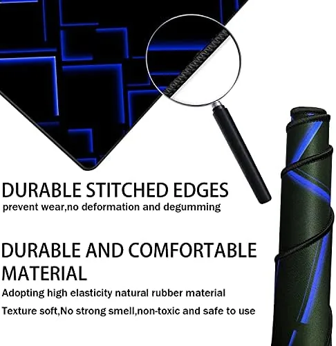 Close look at the TEDNETGO Large Extended Gaming Mouse Pad, Long Mouse Pads, Extra build quality