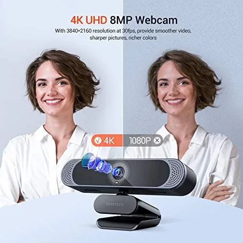 Close look at the DEPSTECH 4K Webcam, DW49 HD 8MP Equipped with Sony Sensor build quality