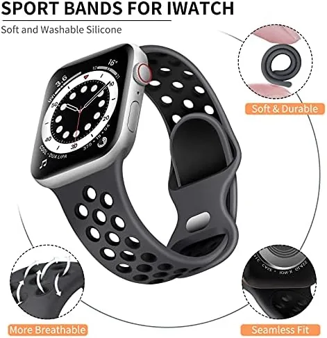 Close up of the silicone strap showing the breathable channels on the underside
