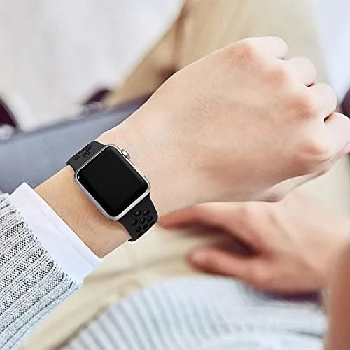 The Lerobo band next to a genuine Apple sport band for comparison