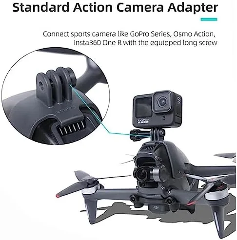 The Mount Adapter Bracket for DJI FPV Drone Compatible with Gopro in real use