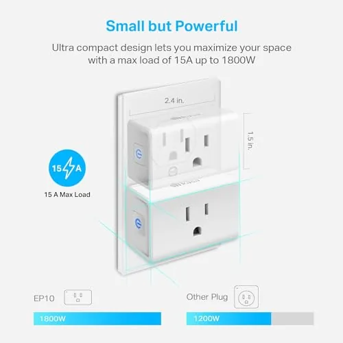 Unboxing the Kasa EP10 with the plug, quick guide, and a phone on Wi-Fi