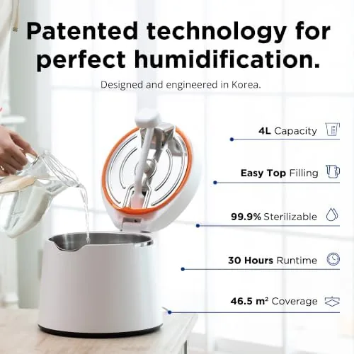 Close look at the Carepod One Stainless Steel Humidifier for Large Room, Quiet & build quality