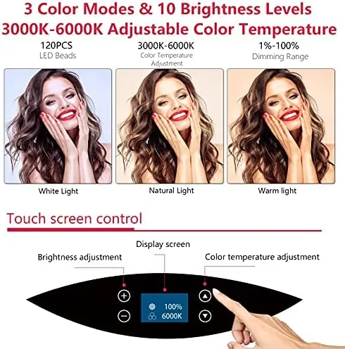 Close look at the 19 inch LED Ring Light LCD Display Touch Screen with build quality