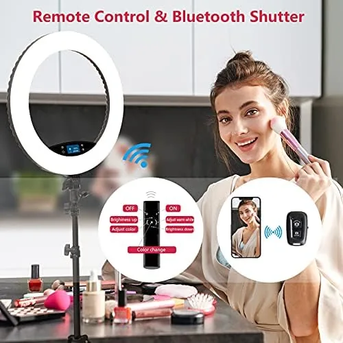 Detail shot of the 19 inch LED Ring Light LCD Display Touch Screen with features