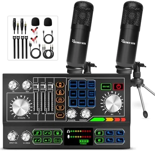 Podcast Equipment Bundle for 2, Audio Interface, Voice Changer with 3.5mm Condenser Microphone, Dual Review: Tested and Rated