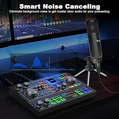 The Podcast Equipment Bundle for 2, Audio Interface, Voice Changer with compared in context