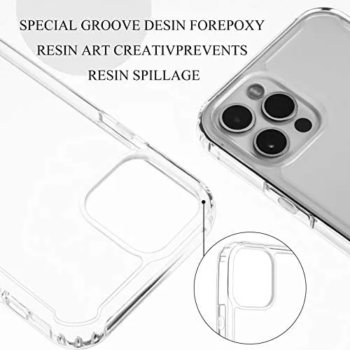 Close look at the 4 Pieces Clear DIY Phone Case Compatible with iPhone 12/12 build quality