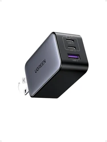 Overview of the UGREEN Nexode 65W USB C Charger Block, 3-Port Wall Charger