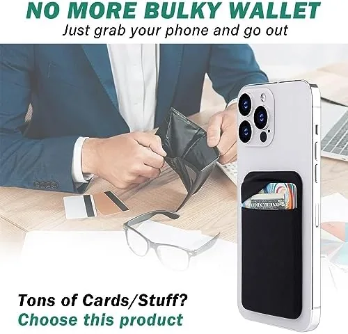 Close look at the Fulgamo Phone Wallet Stick on,Card Holder for Phone Case,Phone Card build quality
