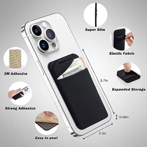 Another view of the Fulgamo Phone Wallet Stick on,Card Holder for Phone Case,Phone Card