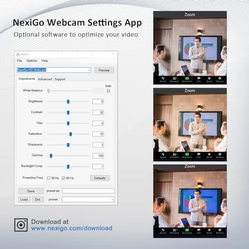 Close look at the NexiGo N960E 1080P 60FPS Webcam with Light, Software Included, Fast build quality