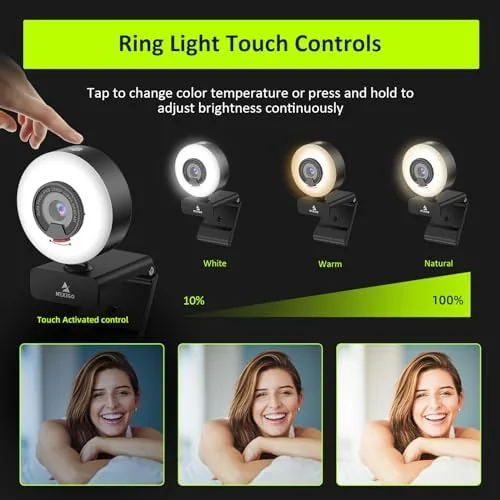 The NexiGo N960E 1080P 60FPS Webcam with Light, Software Included, Fast in real use
