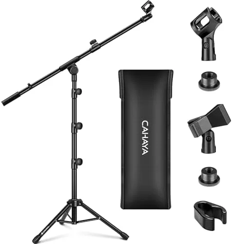 CAHAYA Mic Stand Floor Adjustable - Tripod Boom Arm Microphone Stand with Carrying Bag Review: Tested and Rated
