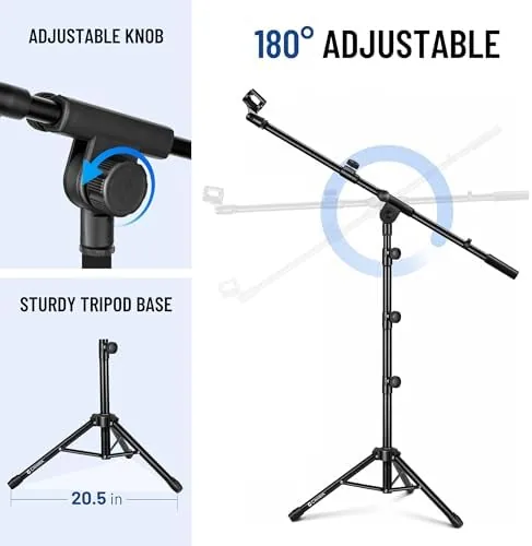 Testing the CAHAYA Mic Stand Floor Adjustable - Tripod Boom Arm Microphone over two weeks