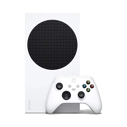 Close view of the Xbox Series S ports and the circular top vent