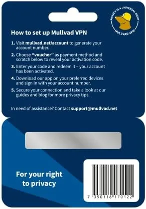 Mullvad VPN application interface showing the connect button and server list