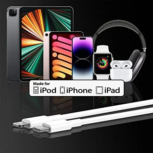 iPhone charging screen showing fast charging status on the six foot cable