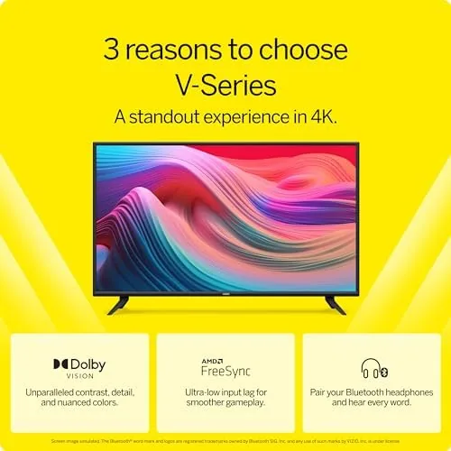 VIZIO SmartCast home screen showing streaming apps and recommendations