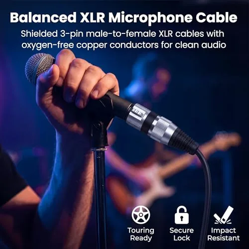 Close look at the GEARit XLR Cables 100ft OFC, Microphone Cable XLR Male to build quality