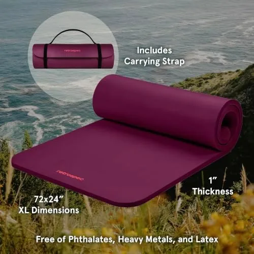 Close look at the Retrospec Solana Yoga Mat 1" Thick w/Nylon Strap for Men build quality