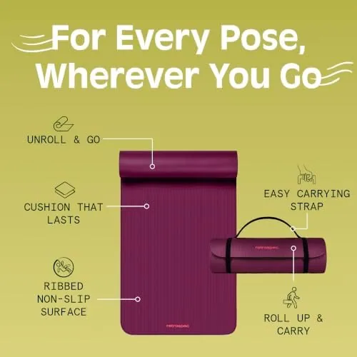 Another view of the Retrospec Solana Yoga Mat 1" Thick w/Nylon Strap for Men
