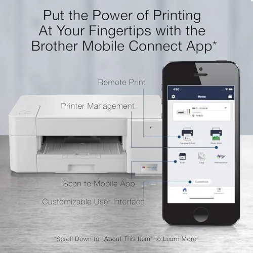 Brother MFC-J1205W printing from a smartphone through the Brother Mobile Connect app