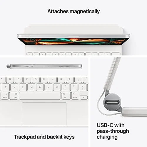 Testing setup with iPad and Magic Keyboard on a train tray table