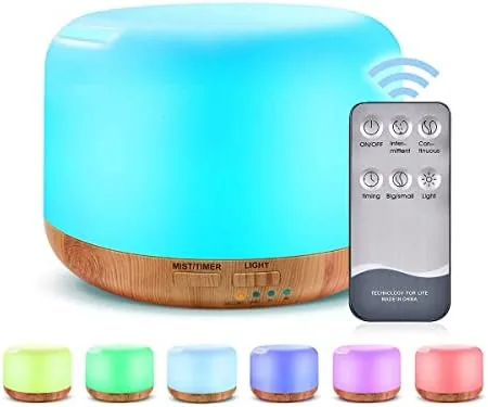 Overview of the 300ML Essential Oil Diffuser, Remote Control Ultrasonic Aromatherapy Oil Diffusers