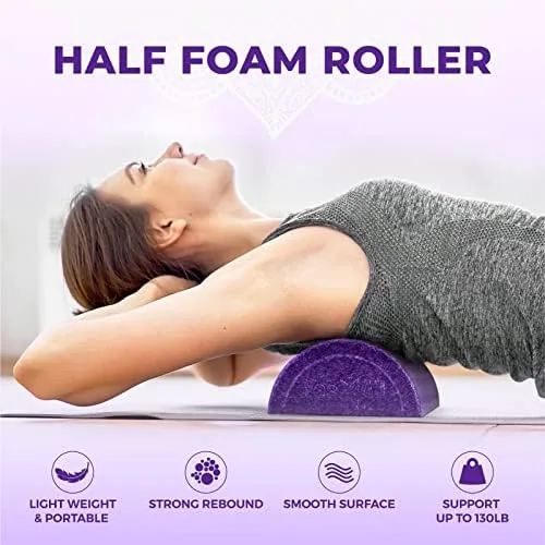 Close look at the Yes4All High-Density EPP Half Round Back Roller Foam, Exercise Foam build quality