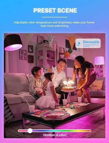 The Smart Light Bulbs, WiFi & Bluetooth 5.0, Work with Alexa in real use