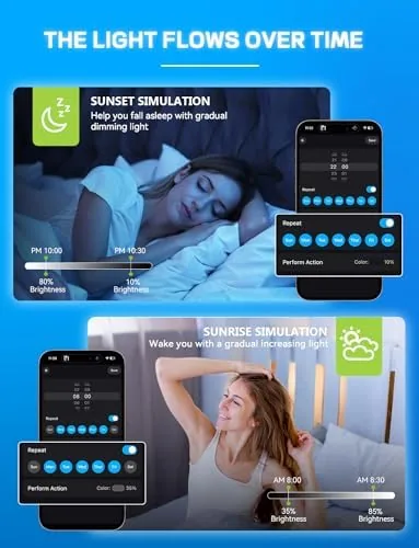 Another view of the Smart Light Bulbs, WiFi & Bluetooth 5.0, Work with Alexa
